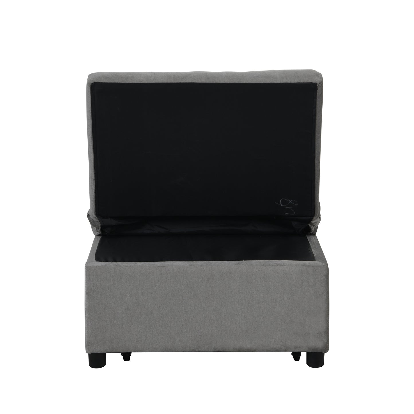 Folding Ottoman Sofa Bed Gray