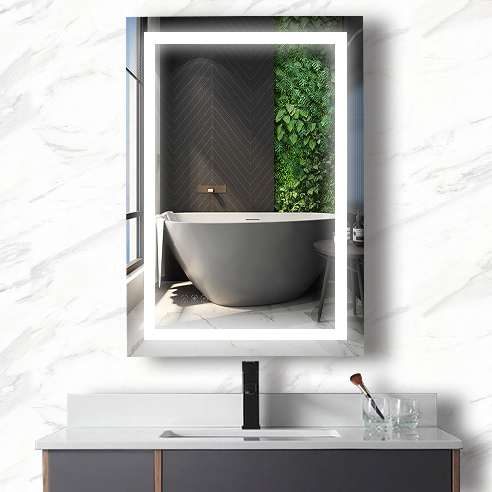 Hotel bathroom waterproof backlit LED smart mirror with light illuminated mirror