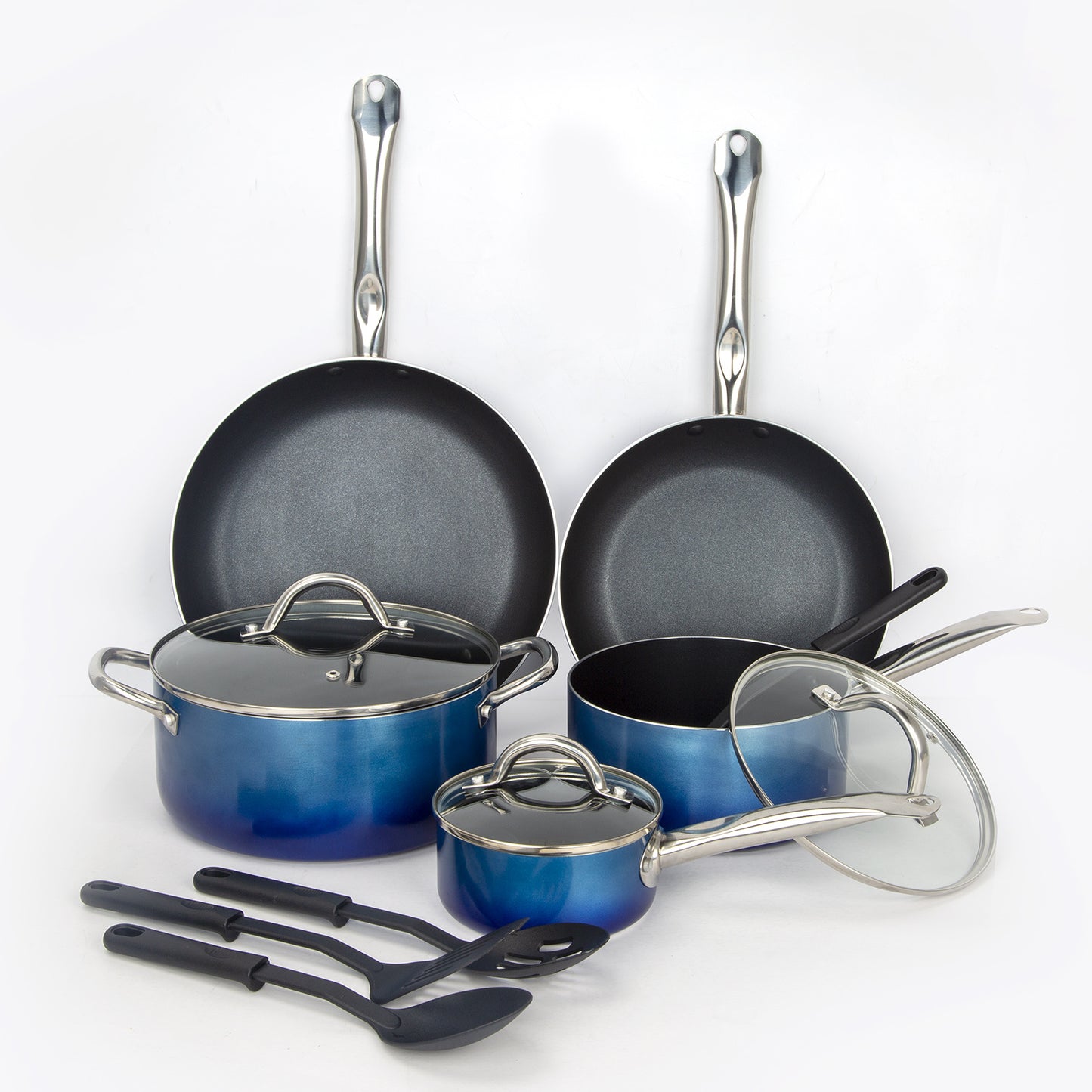 Kitchen Cookware Sets, Nonstick Pots and Pans Set, 12 Pcs