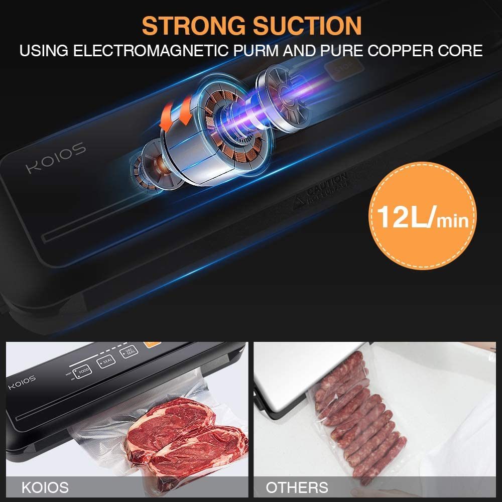 KOIOS Vacuum Sealer Machine, 86Kpa Automatic Vacuum Air Sealing System