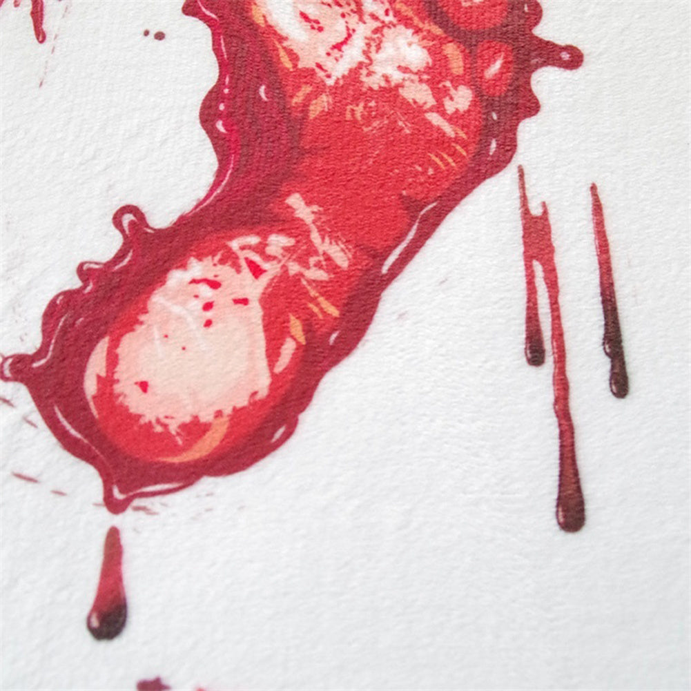 Bathmat Scare Your Friends Bloody Footprint Bath Bathroom Mat Non-slip Rug