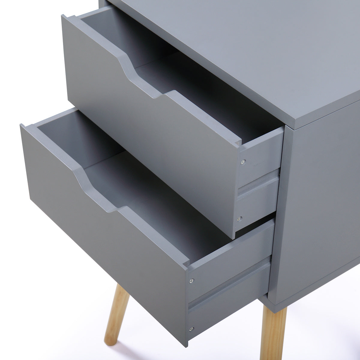 Double drawer bedside table