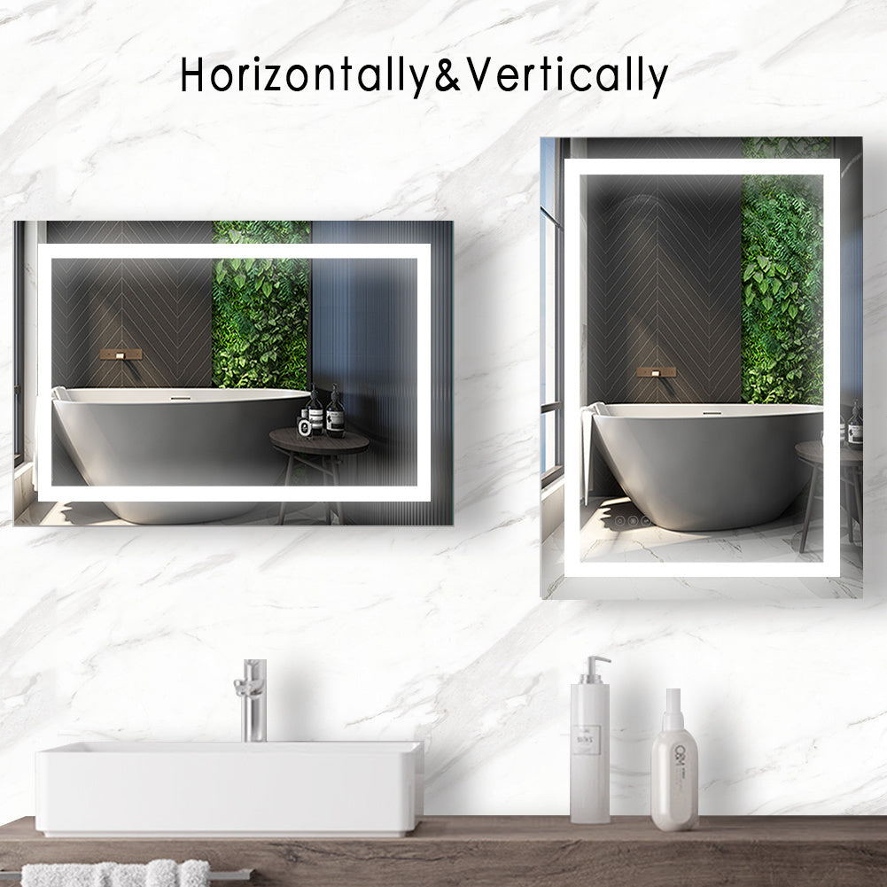 Hotel bathroom waterproof backlit LED smart mirror with light illuminated mirror