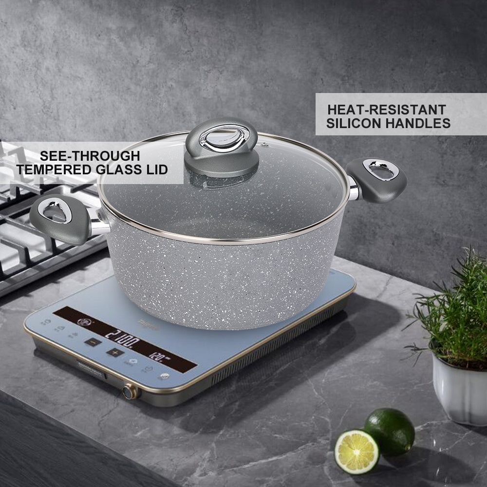 5 QT Nonstick Stock Pot with Glass Lid