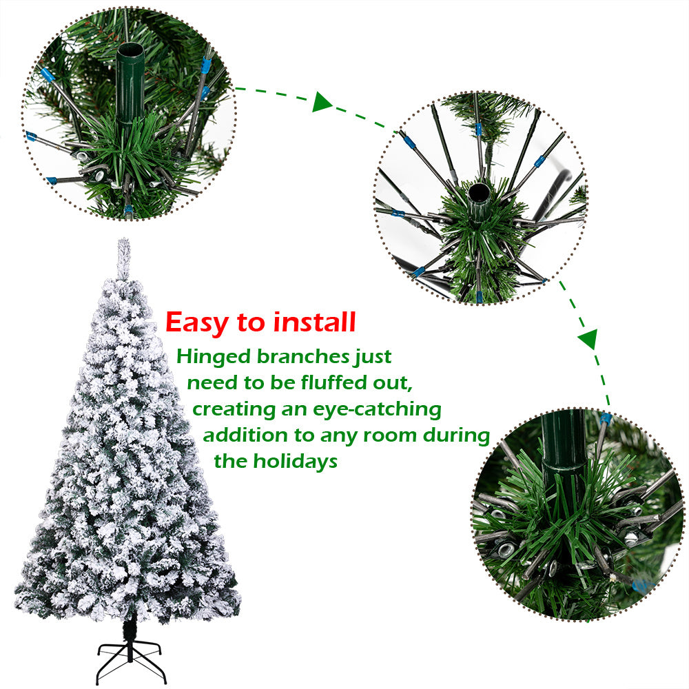 6FT PVC Flocking Christmas Tree