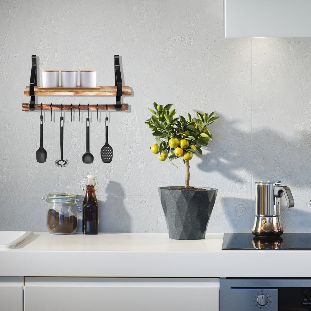 Floating Shelf Wall Shelf Rustic Wood Kitchen Spice Rack