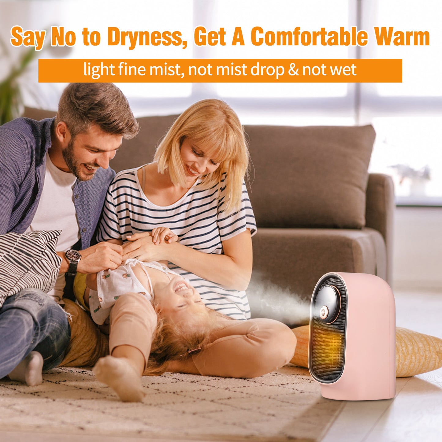 Portable Electric Heater with Humidifier Function