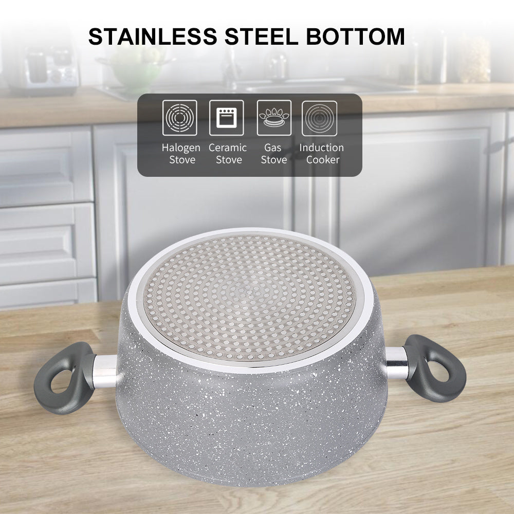 5 QT Nonstick Stock Pot with Glass Lid