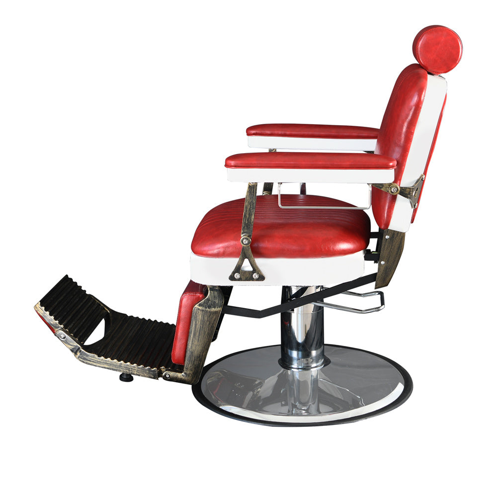 PVC Leather Cover ABS Armrest Shell Disc Extra Large Pump Retractable Barber Chair