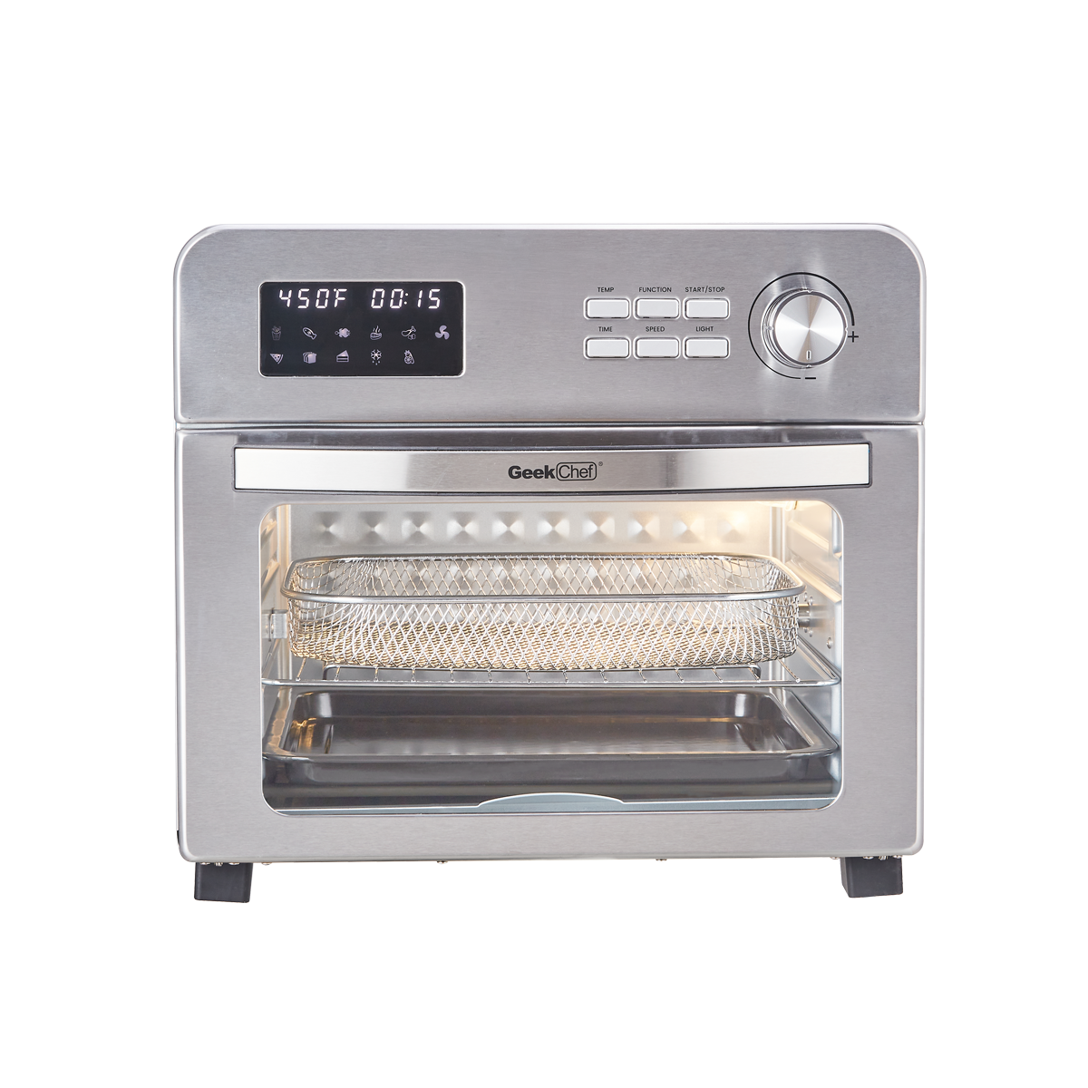 Air Fryer Toaster Oven, 24Quart LCD Countertop Convection