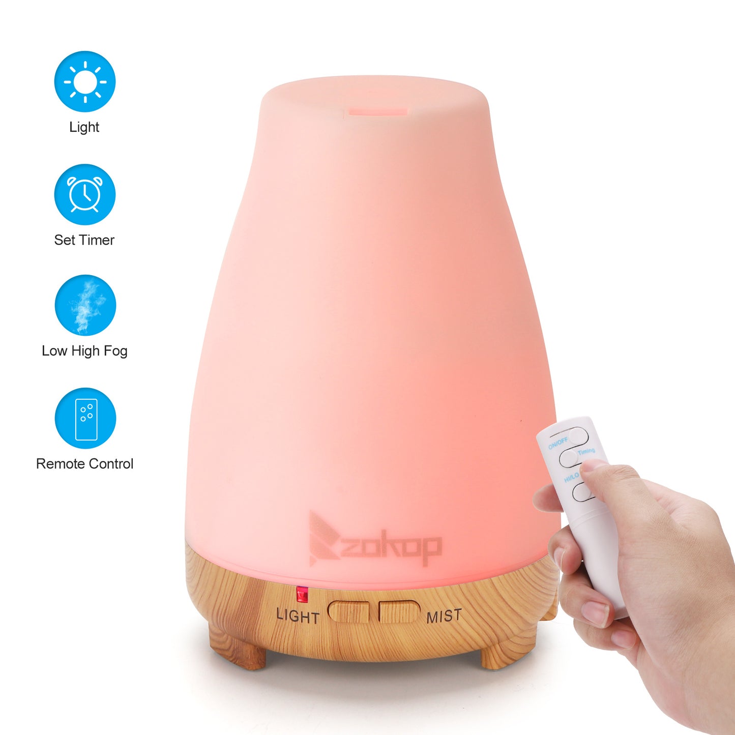 Aroma Diffuser with White Remote Control Colorful Light White RT