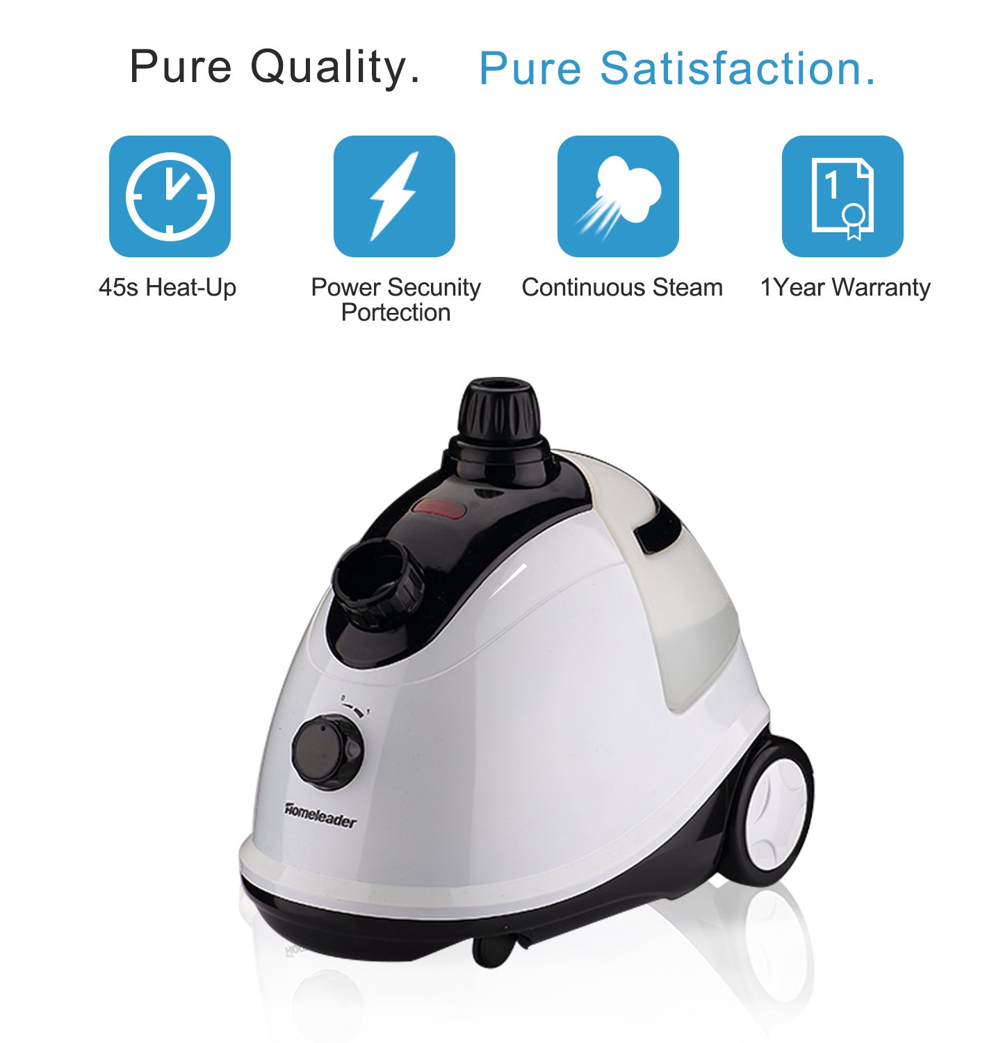 High Power Full Size Fabric Steamer with Fabric Brush and Garment Hanger