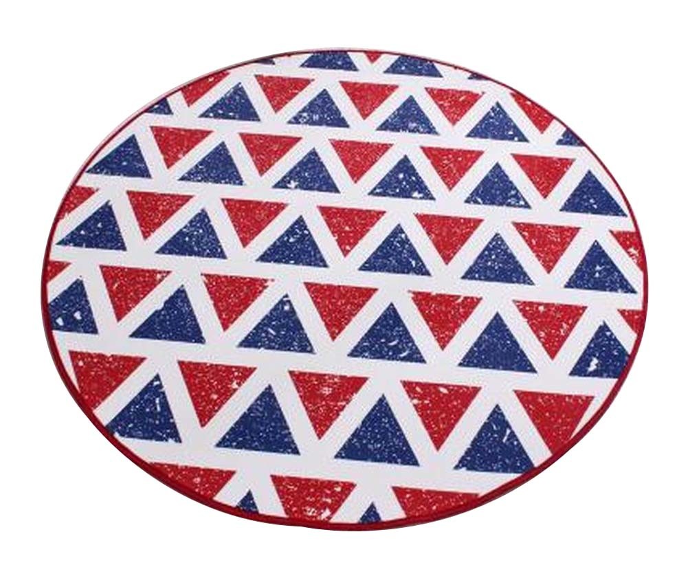 [Triangle] Stylish Round Area Rug Chair Mat Living Room Bedroom Carpet