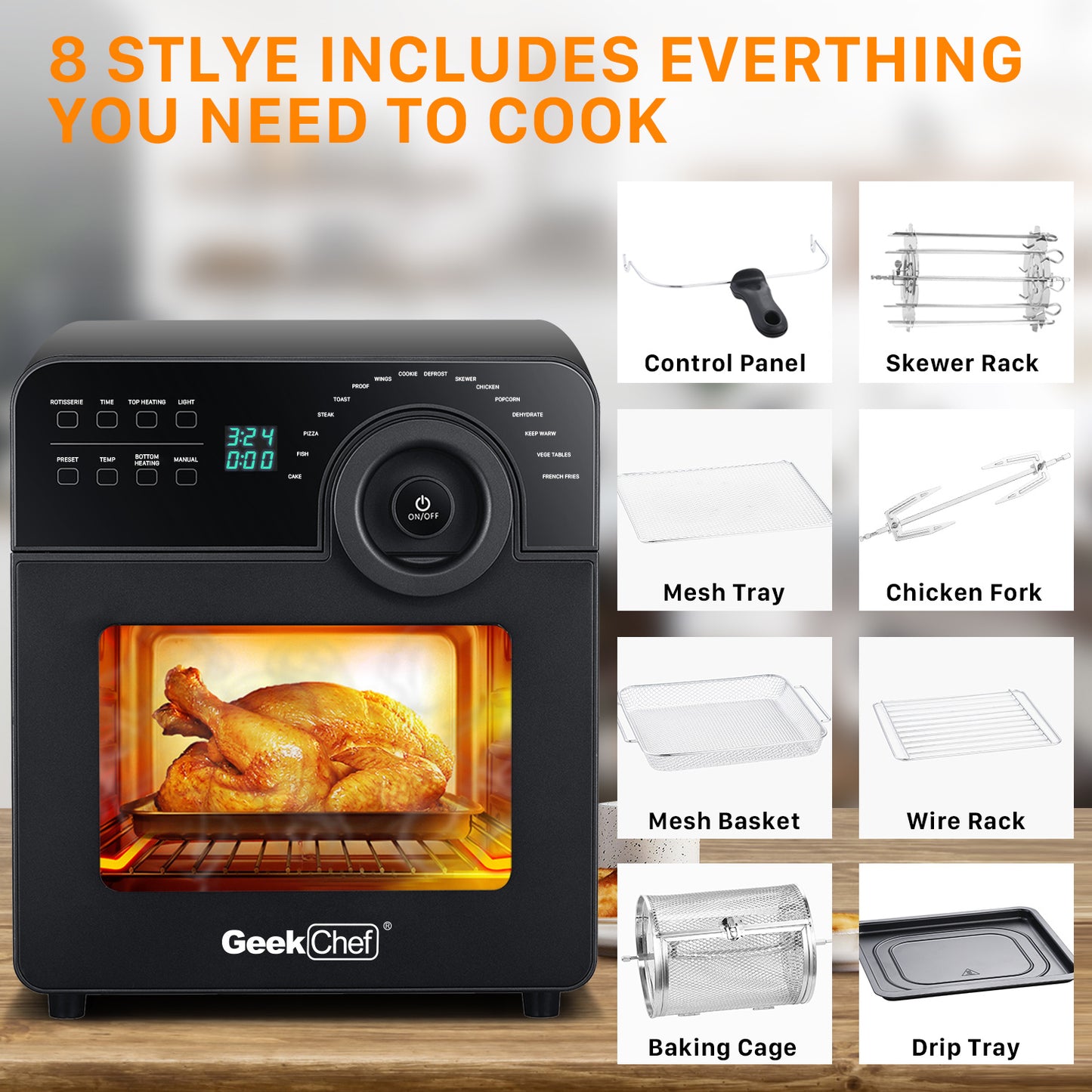 Geek Chef Air Fryer Oven Toaster