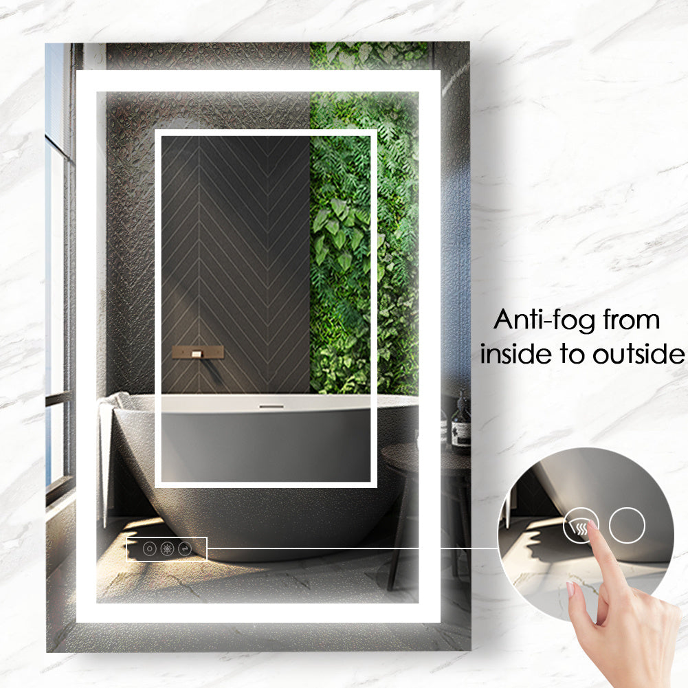 Hotel bathroom waterproof backlit LED smart mirror with light illuminated mirror