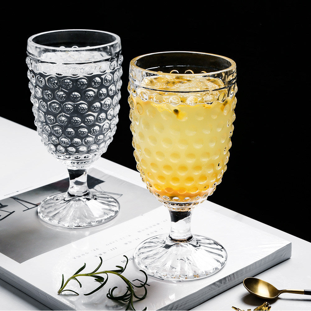 Hobnail Collection Glass Beverage Goblets set