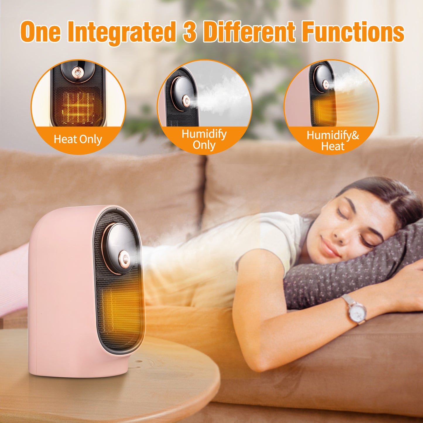 Portable Electric Heater with Humidifier Function