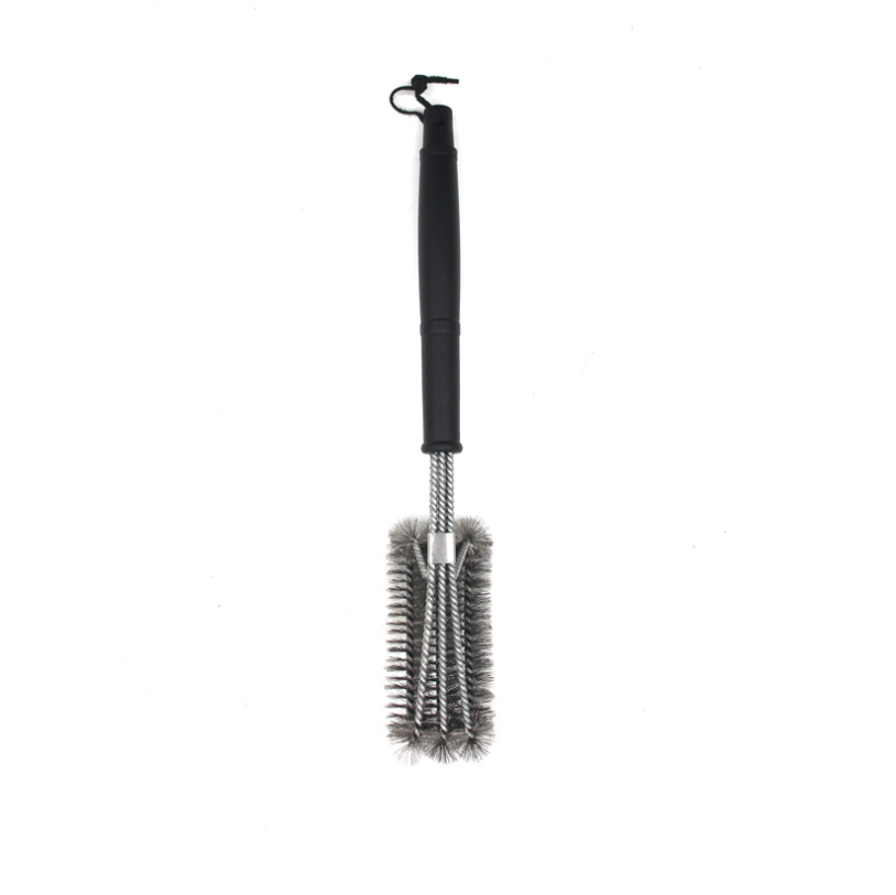 BBQ barbecue brush, 18 inch three wire oven brush grill brush