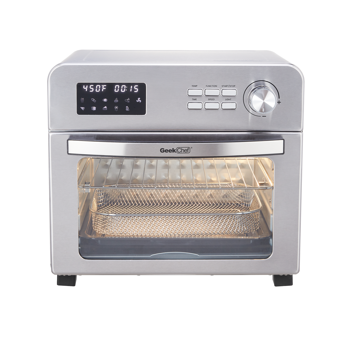 Air Fryer Toaster Oven, 24Quart LCD Countertop Convection