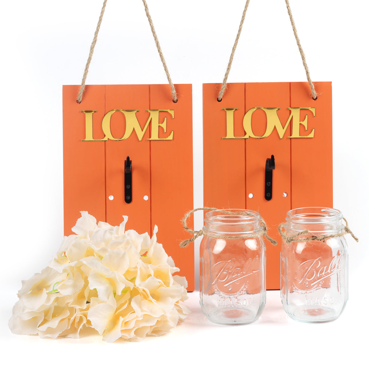 2 Packs LED String Light Vintage Mason Jar Wall Light
