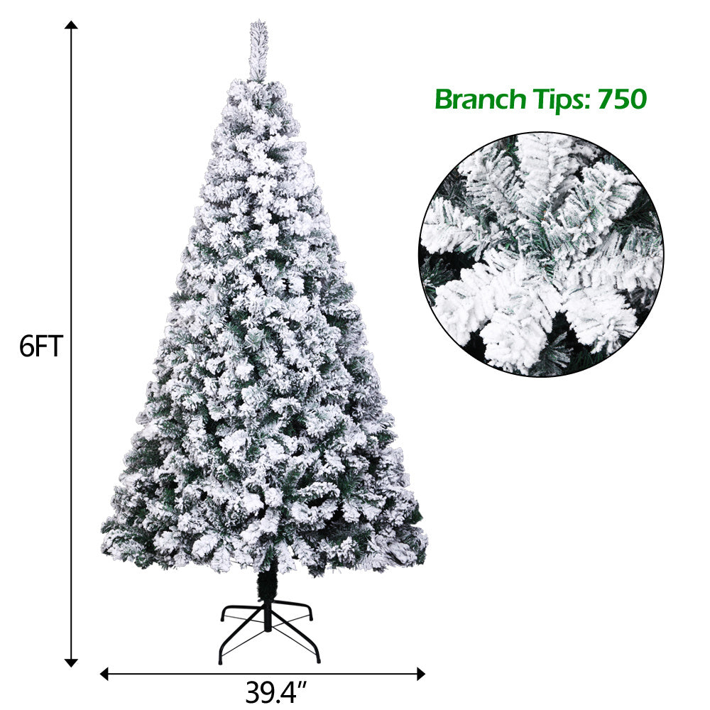 6FT PVC Flocking Christmas Tree