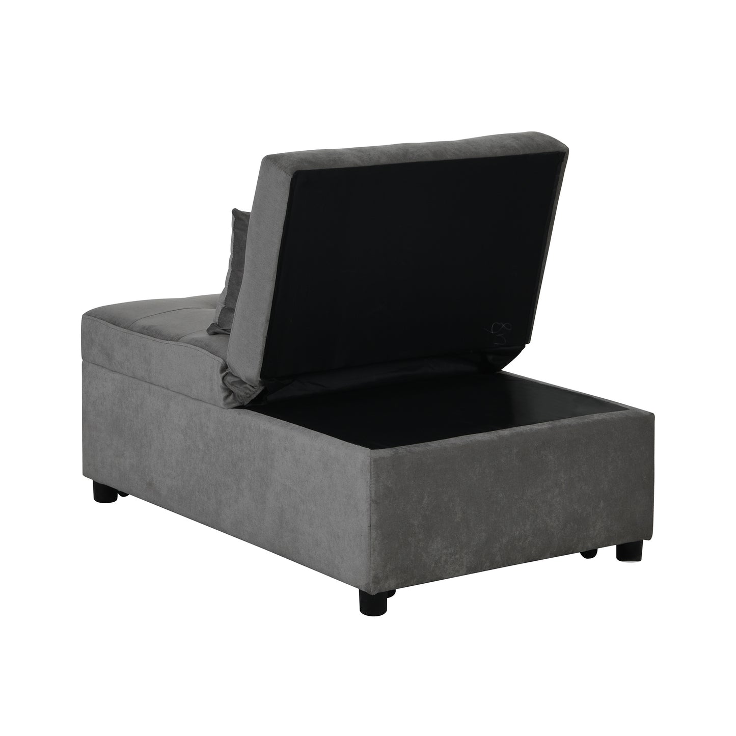 Folding Ottoman Sofa Bed Gray