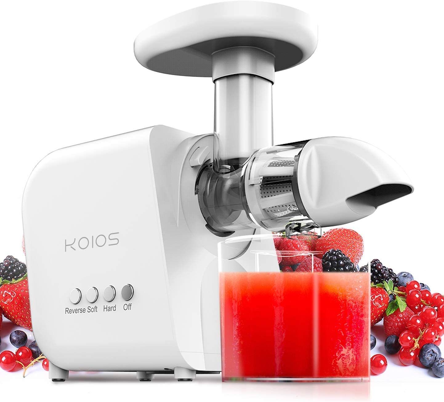 Masticating Juicer with Reversible and Quiet Motor