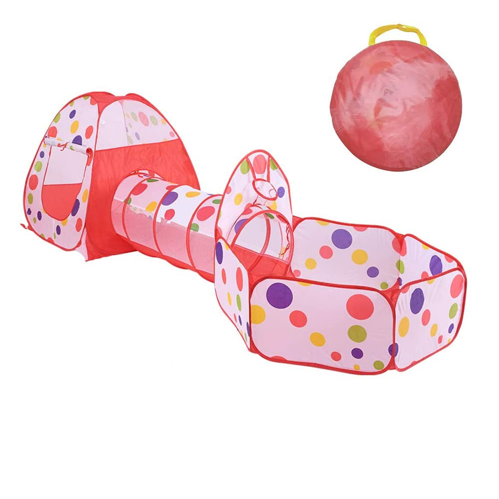 Play Tent Set and Kids Tent with Tunnel