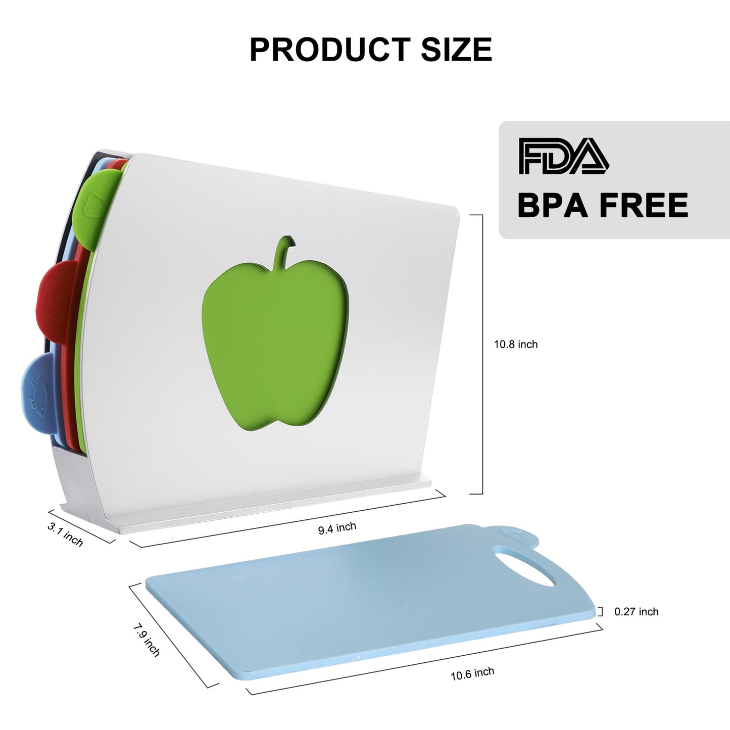 Chopping Board Set of 3 for Kitchen, Small hard Cutting Board set