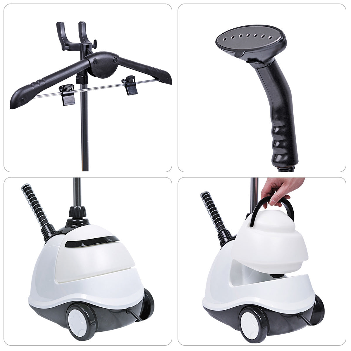 High Power Full Size Fabric Steamer with Fabric Brush and Garment Hanger
