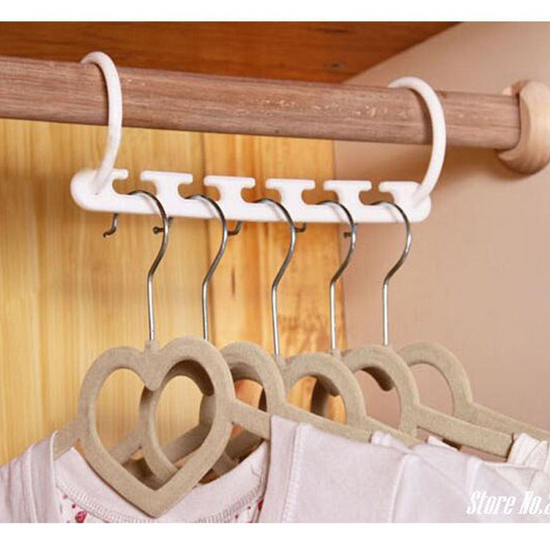Multi-functional five-hole Magic hanger rotatable folding plastic Wonder Hanger,Hanger Cascading Clothing Hanger, Space-Saving Closet Organizer