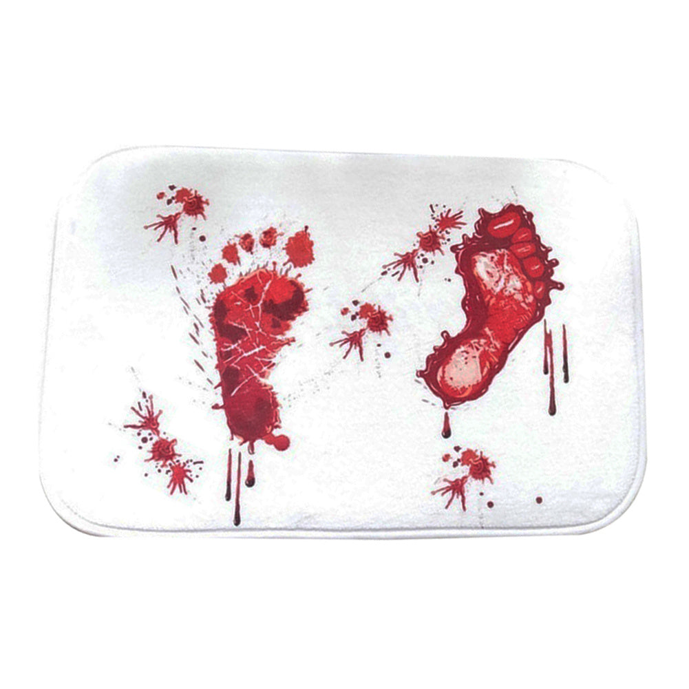 Bathmat Scare Your Friends Bloody Footprint Bath Bathroom Mat Non-slip Rug