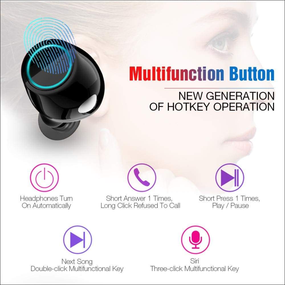 Ergonomic Stereo Wireless Earbuds