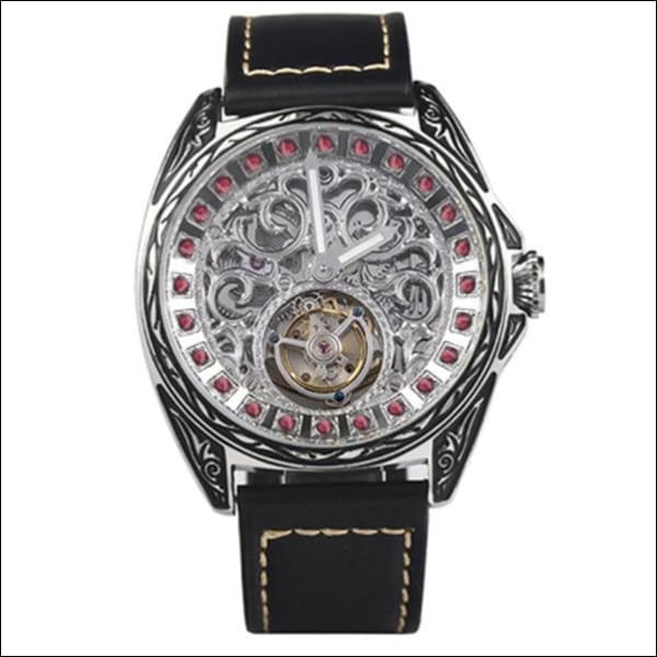 Sapphire Diamond Crystal Skeleton Tourbillon Wrist Watch